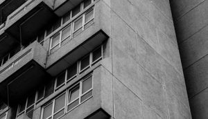 Tower block in abstract